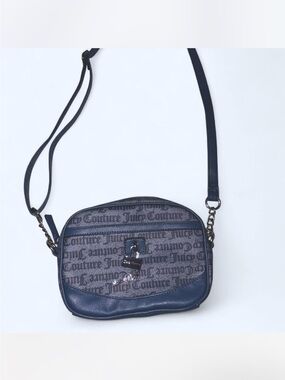 Juicy Couture Navy Logo Printed Crossbody Bag